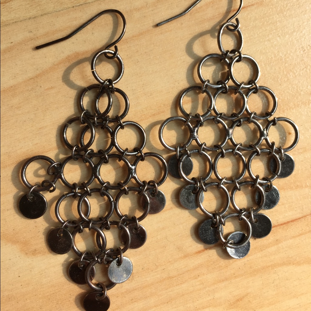 Triangular Silver Earrings